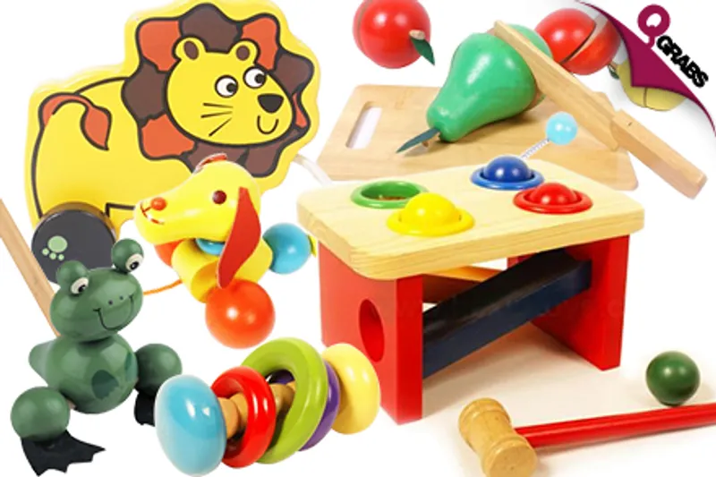 From QR10 Spark Your Child’s Creativity with Artistic Wooden Toys - Choose from 7 Playful Designs! (Up to QR70 Value)